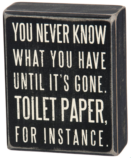 Toilet Paper | Box Sign