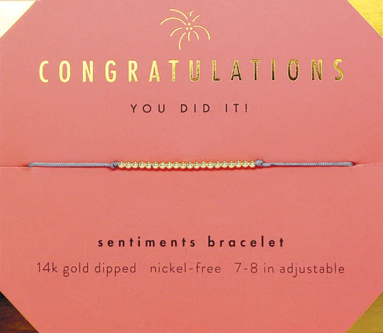 Congratulations - Sentiment Bracelet