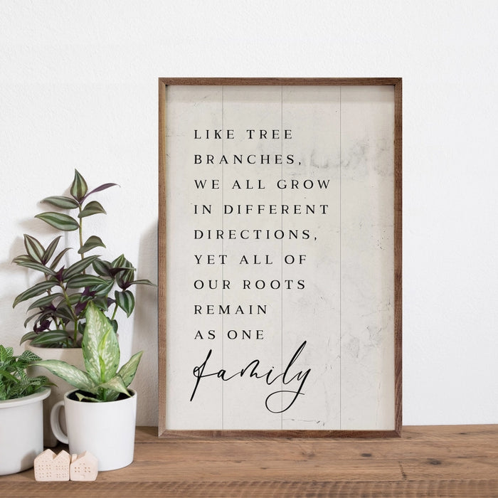 Family Branches, Same Roots | 10 x 16 Wooden Sign