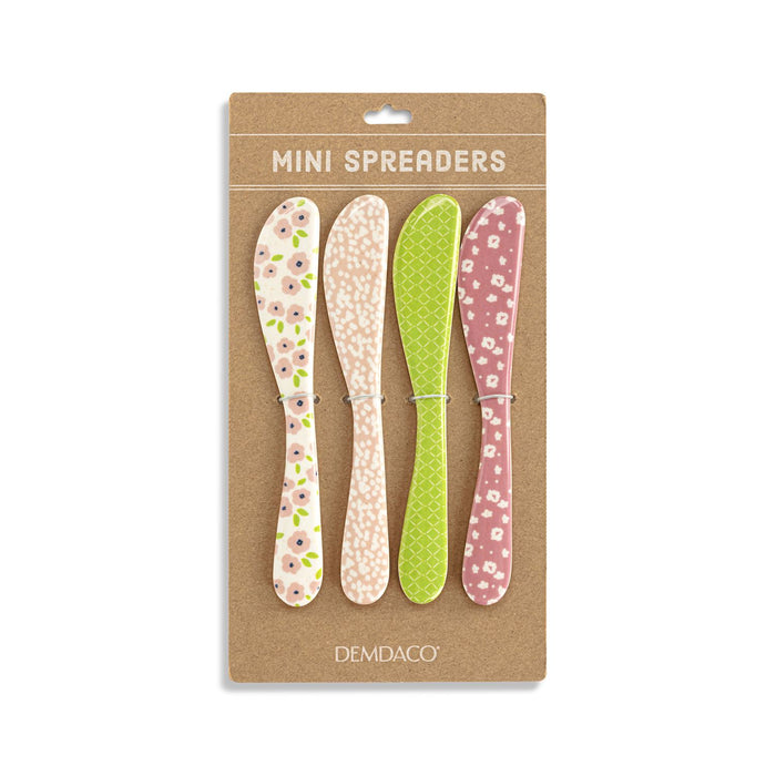 Pink Tones Bamboo Melamine Spreaders | Set of 4