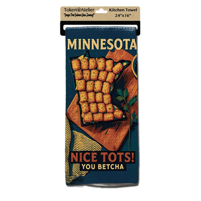Nice Tots! You Betcha Minnesota Waffle Kitchen Towel