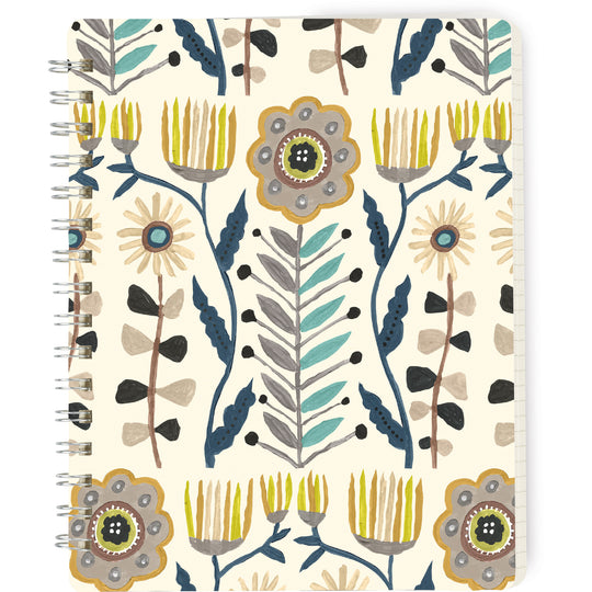 Primitive Floral - Spiral Notebook