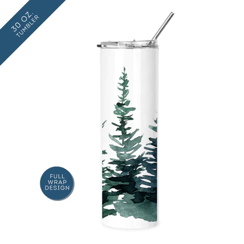 Drinkware | Watercolor Pines