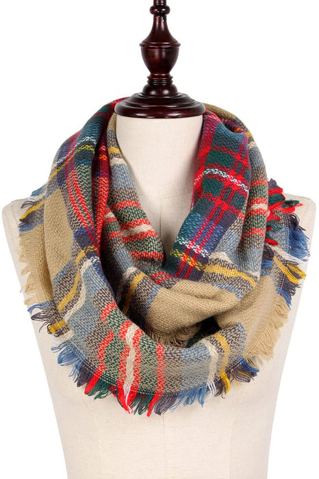 Checker Plaid Infinity Scarves