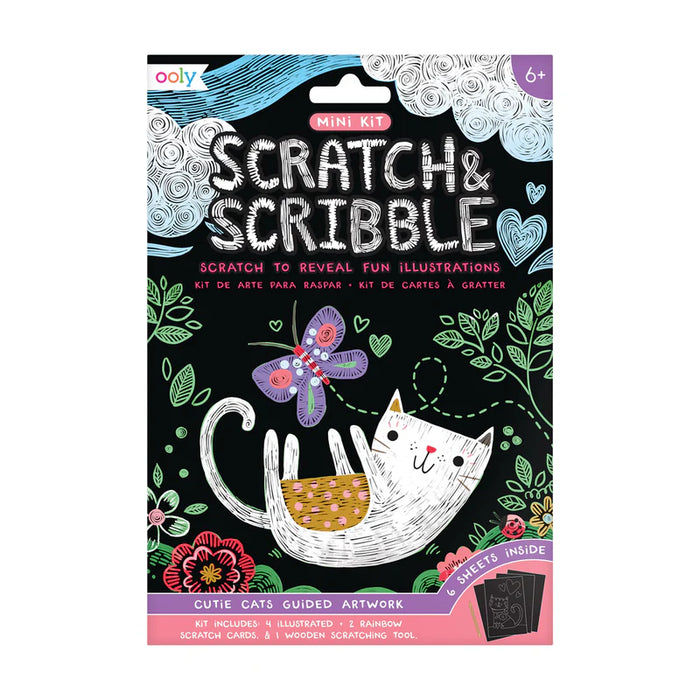 Cutie Cats Scratch and Scribble Mini Art Kit