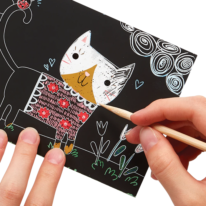 Cutie Cats Scratch and Scribble Mini Art Kit