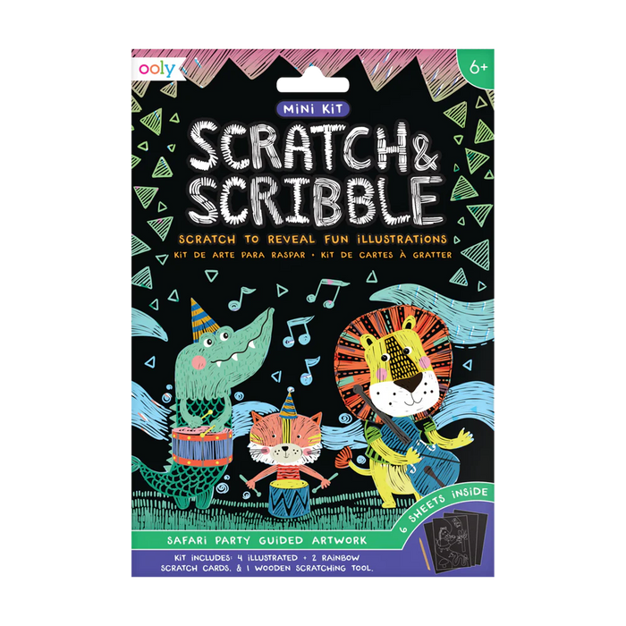 Safari Party Scratch and Scribble Mini Art Kit