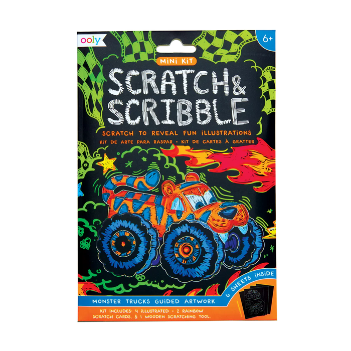 Monster Truck Scratch and Scribble Mini Art Kit