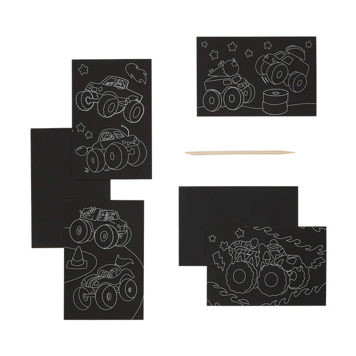 Monster Truck Scratch and Scribble Mini Art Kit