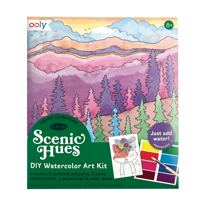 Scenic Hues DIY Watercolor Art Kit - Forest Adventure