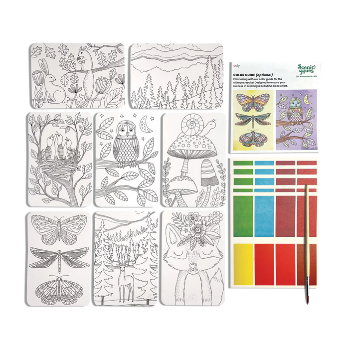 Scenic Hues DIY Watercolor Art Kit - Forest Adventure