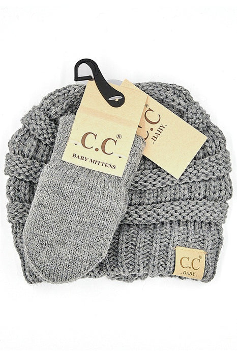 C.C Baby Beanie and Mitten Set