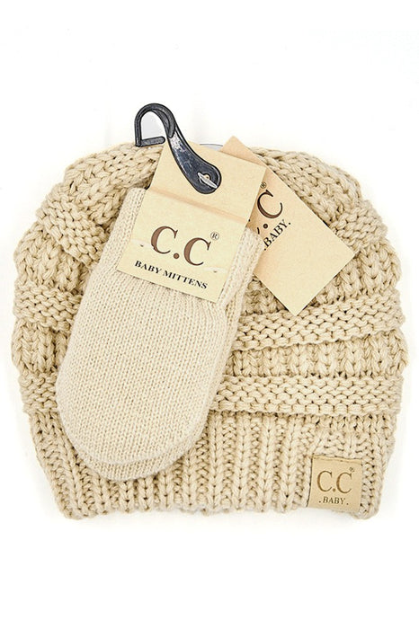 C.C Baby Beanie and Mitten Set