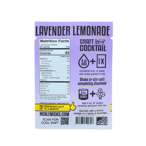 Lavender Lemonade | Single Serve Craft Cocktail
