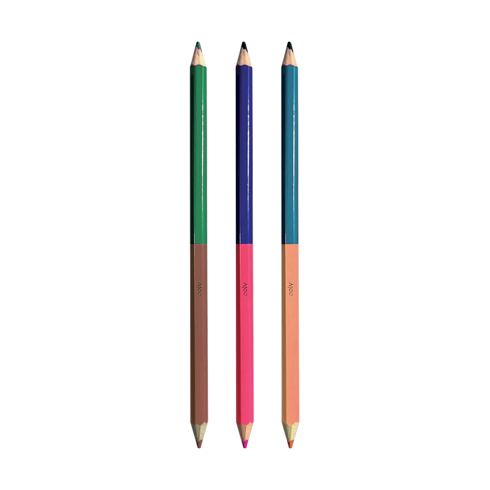 2 Of A Kind Double-Ended Colored Pencils - Set of 12