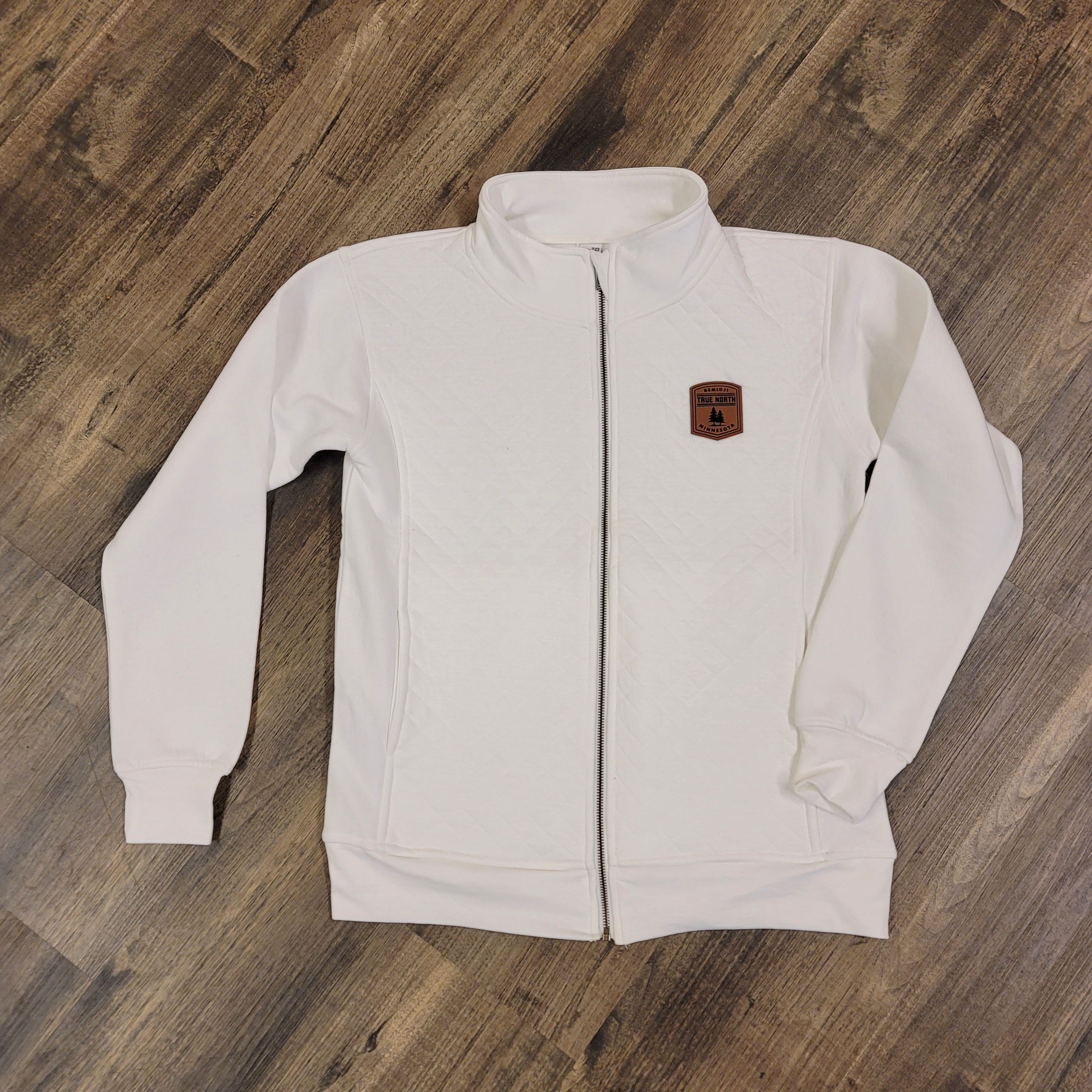 True North Quilted Full Zip | White