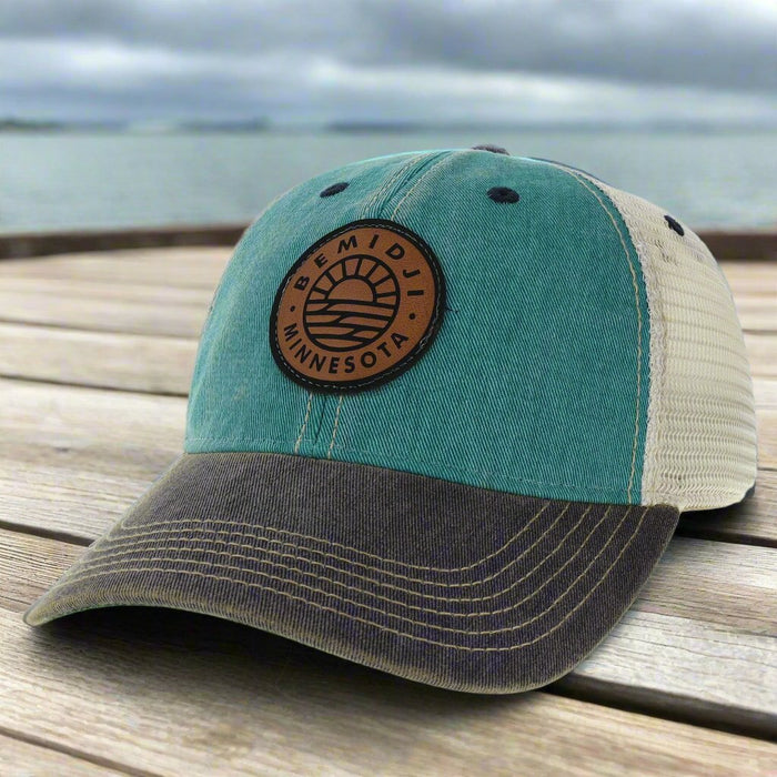 Lake View Trucker Hat | Aqua/Navy