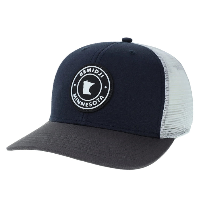 Bemidji Bold Trucker Hat | Navy/Dark Gray/Silver