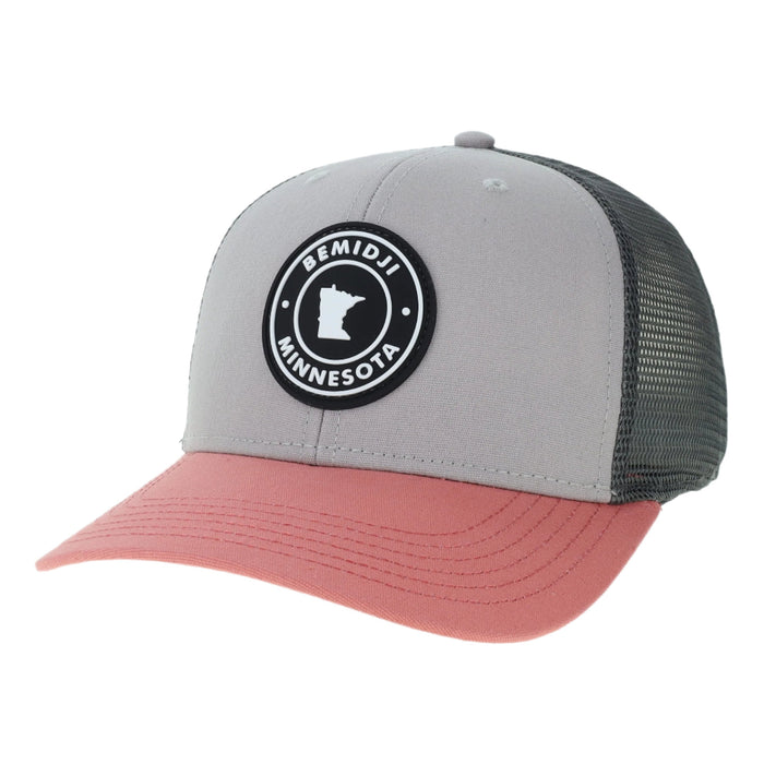 Bemidji Bold Trucker Hat | Gray/Salmon/Dark Gray