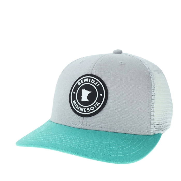 Bemidji Bold Trucker Hat | Gray/Seafoam/Silver