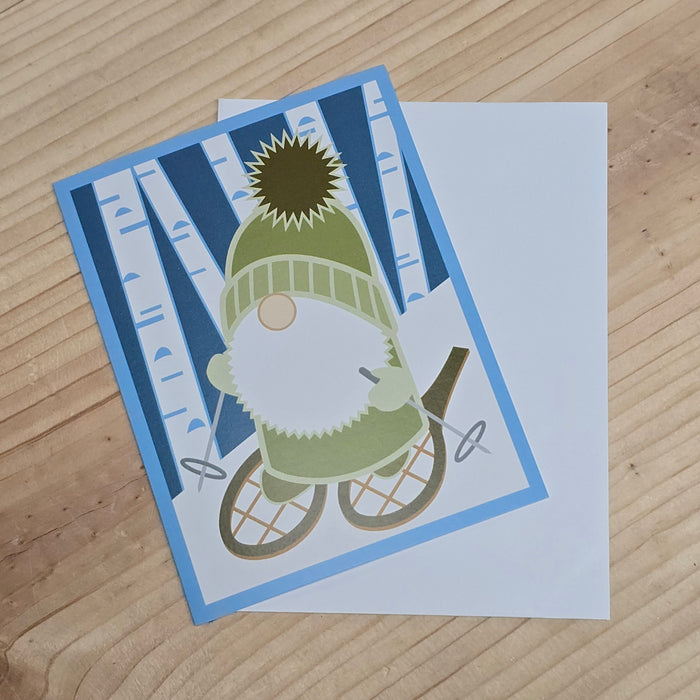 Snowshoe Gnome - Note Card