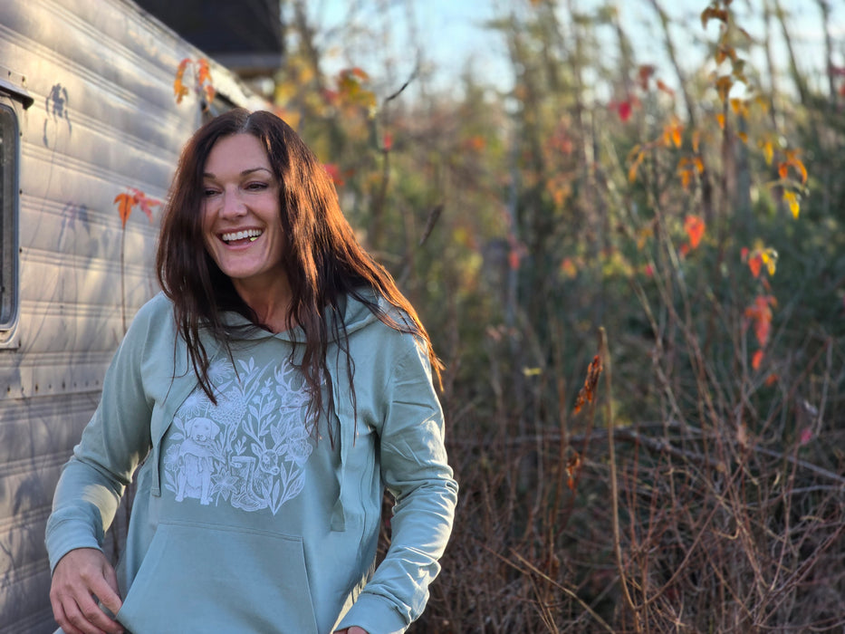 Wildflower Woodland | Sage Hooded Longsleeve