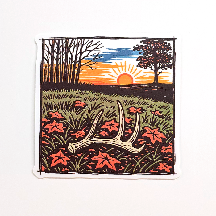 Sunset Antler | Sticker
