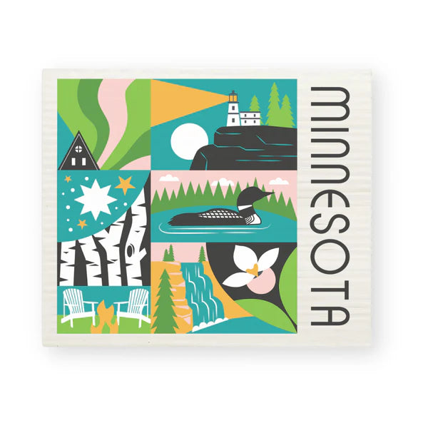 MN Square Scenes | Swedish Dishcloth