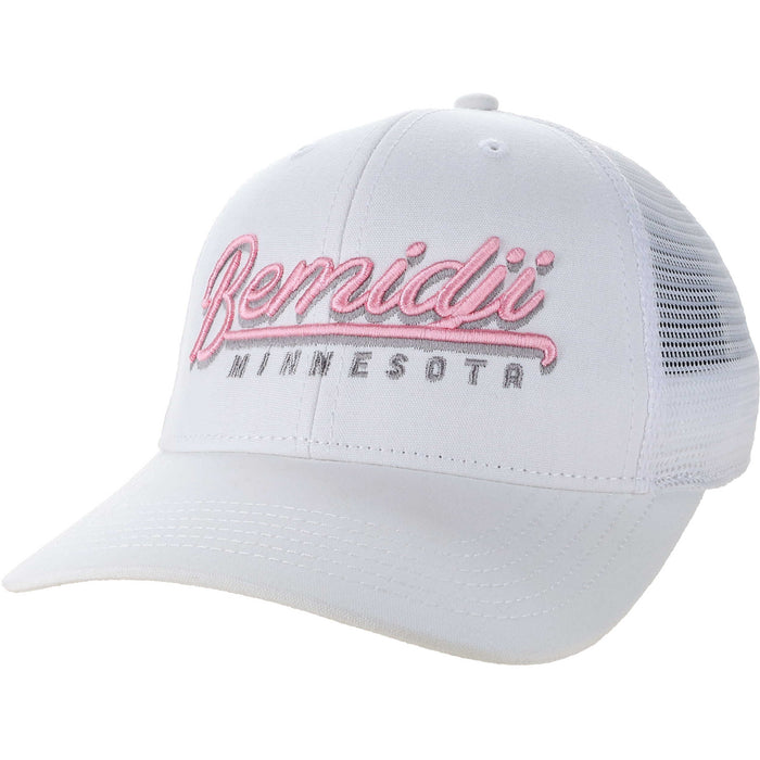 Bemidji Signature Script | White/Pink Trucker