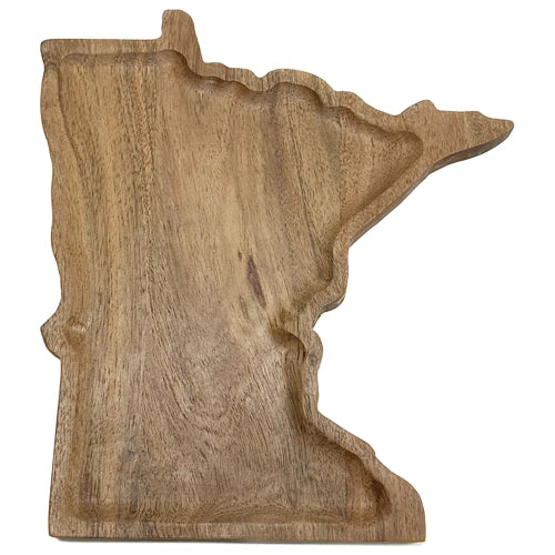 Wooden Minnesota Shaped Serving Tray