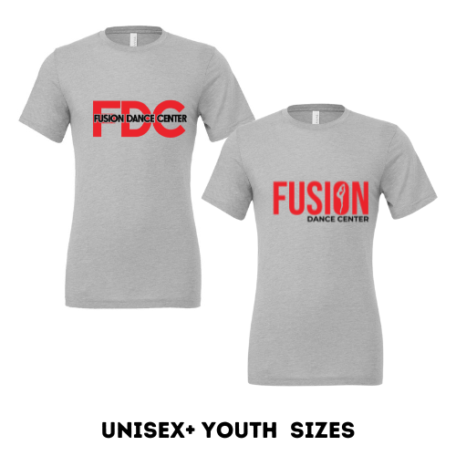 Fusion Triblend Gray Tee | Choice of Logo