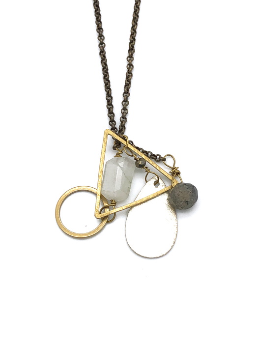 Ellendale Necklace: Moonstone/Labradorite