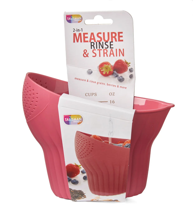 Metrist Rinse Measure, Rinse + Strain | Red | Compass Rose