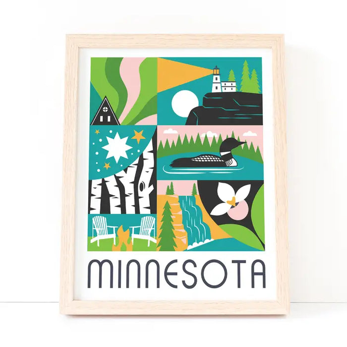 Minnesota Square Scenes 8x10” Art Print