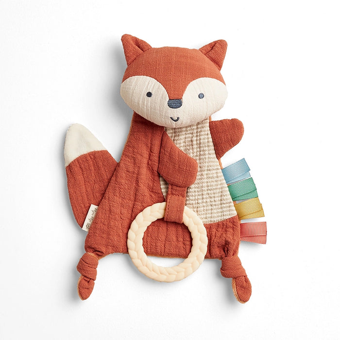 Fox Bitzy Crinkle Sensory Toy + Teether