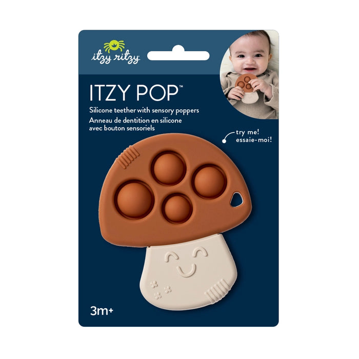 Mushroom Sensory Popper Toy + Teether