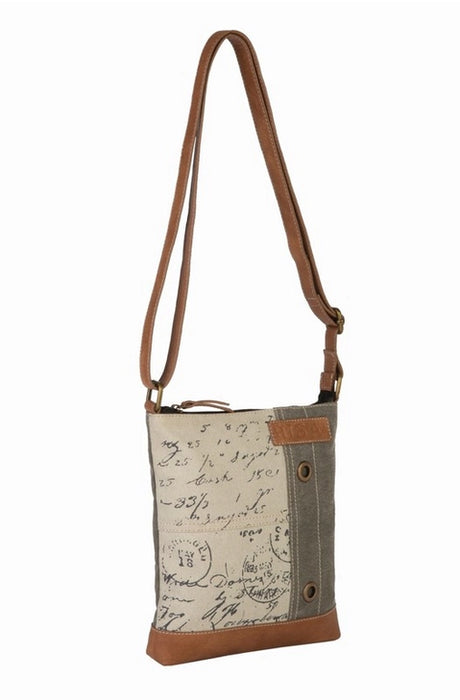 Vintage Script Canvas Crossbody