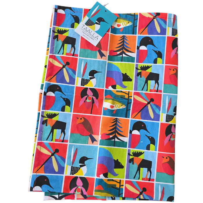 Wildlife Collage | Tea Towel