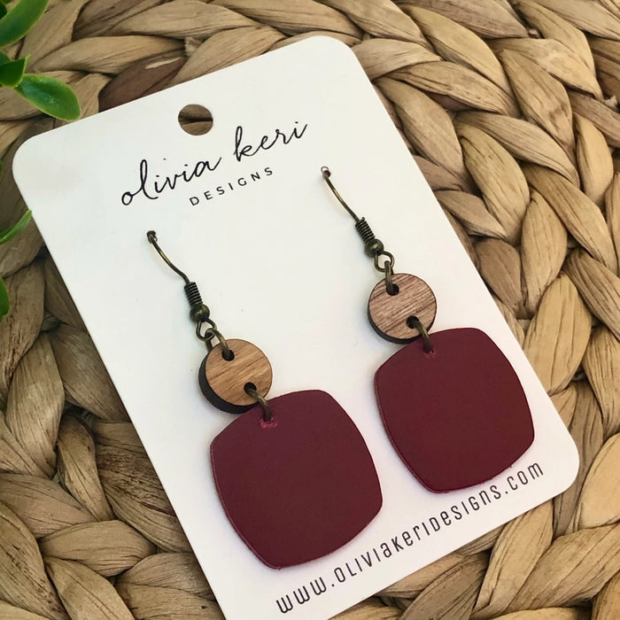 Nora - Dark Red | Earrings