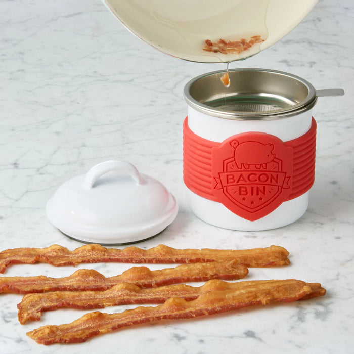 Metal Bacon Bin Grease Holder