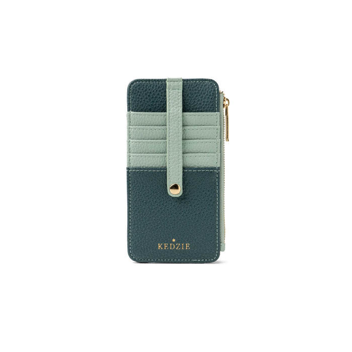 Slim Zippered Card Wallet | Teal
