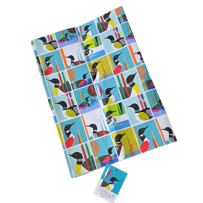 Loon Collage | Tea Towel