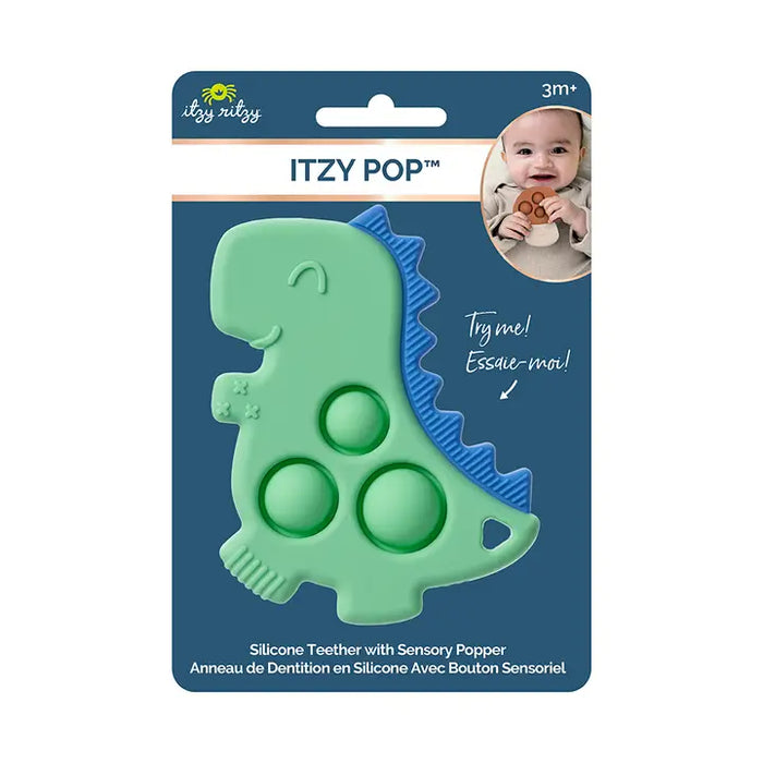 Dino Sensory Popper Toy + Teether