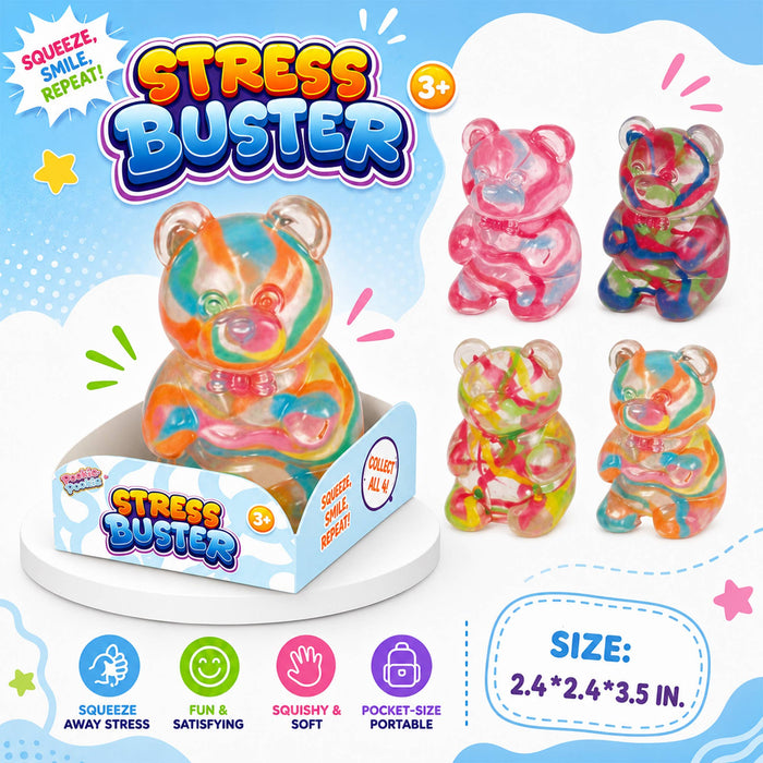 Colorful Gummy Bear Squishy Sensory Squeeze Toy