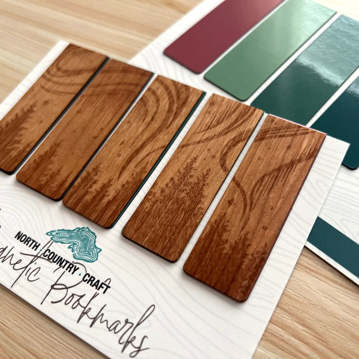 Northern Lights Wooden Magnetic Bookmarks