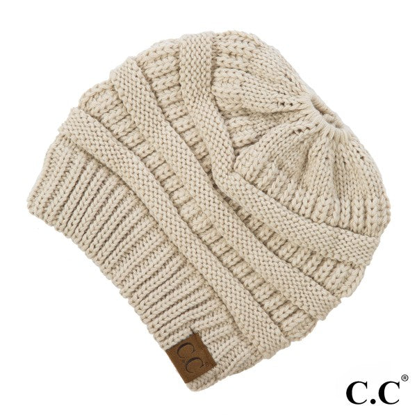 CC Messy Bun Beanie | Solid Color