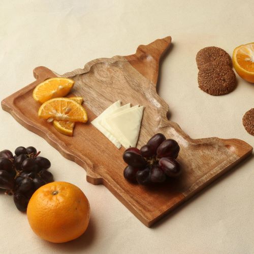 Wooden Minnesota Shaped Serving Tray