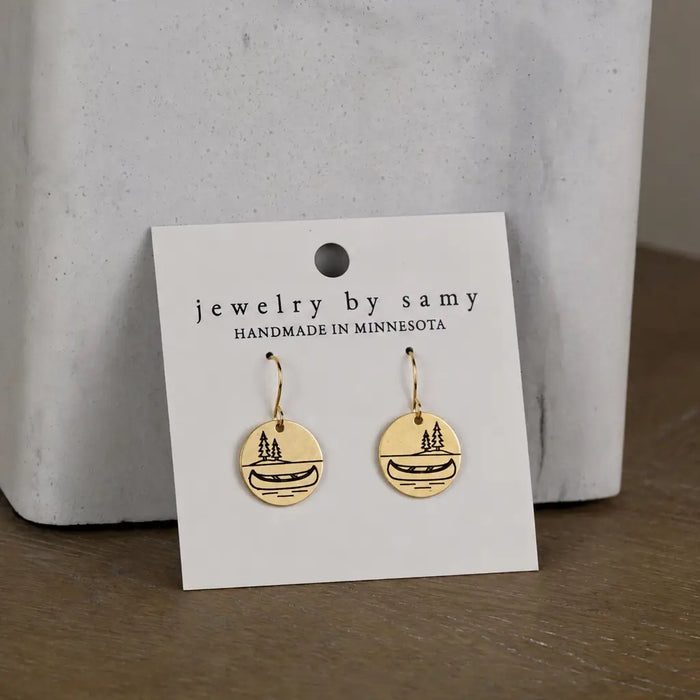 Gold Canoe Lake Earrings