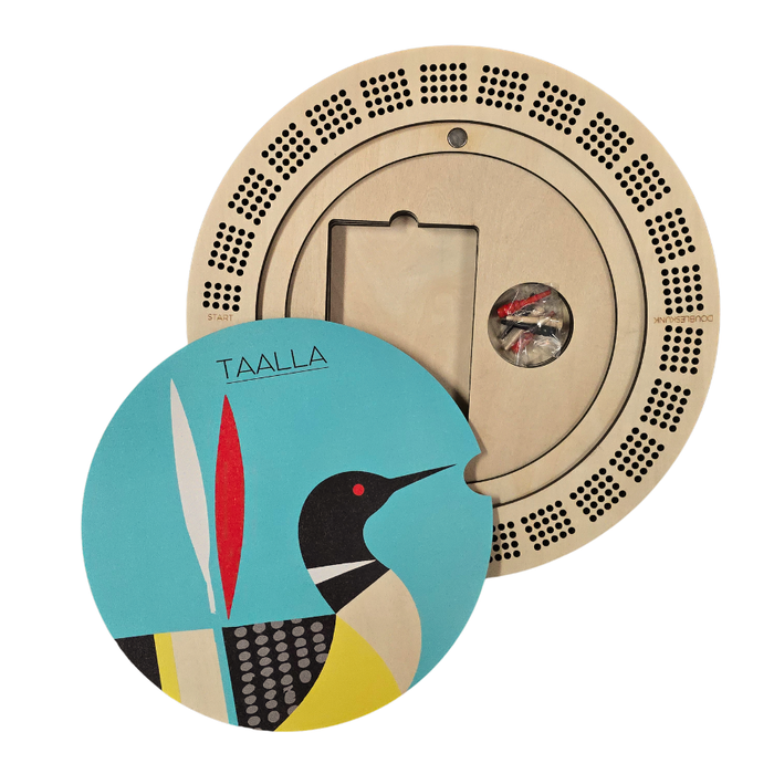 TAALLA Loon Round Cribbage Board
