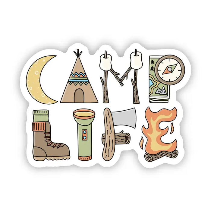 Camp Life Lettering | Decal